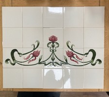 20 New Victorian Art Nouveau Fireplace Hearth Splashback Tile Tiles Set Floral