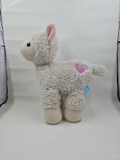 Manhattan Toy Plush Llama Alpaca Lamb Pink Heart Lovey Cream Beanie Legs 9” Toy