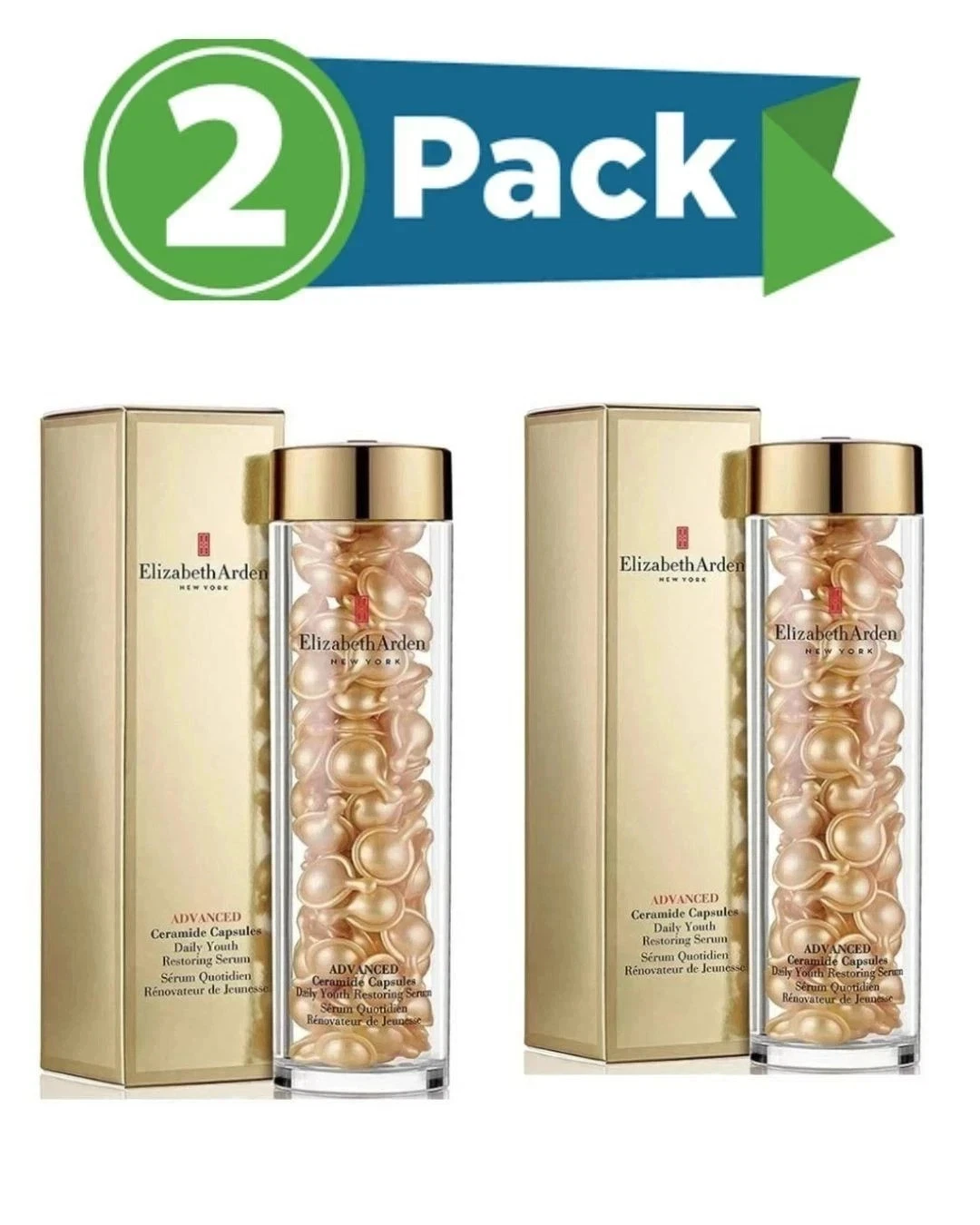 Elizabeth Arden Advanced Ceramide Daily Youth Restoring Serum 90 Capsule 2 Pack