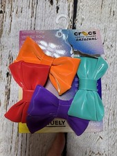 Crocs Jibbitz Lot Of 4 Super Hyper Me Large BOWS Colorful - New