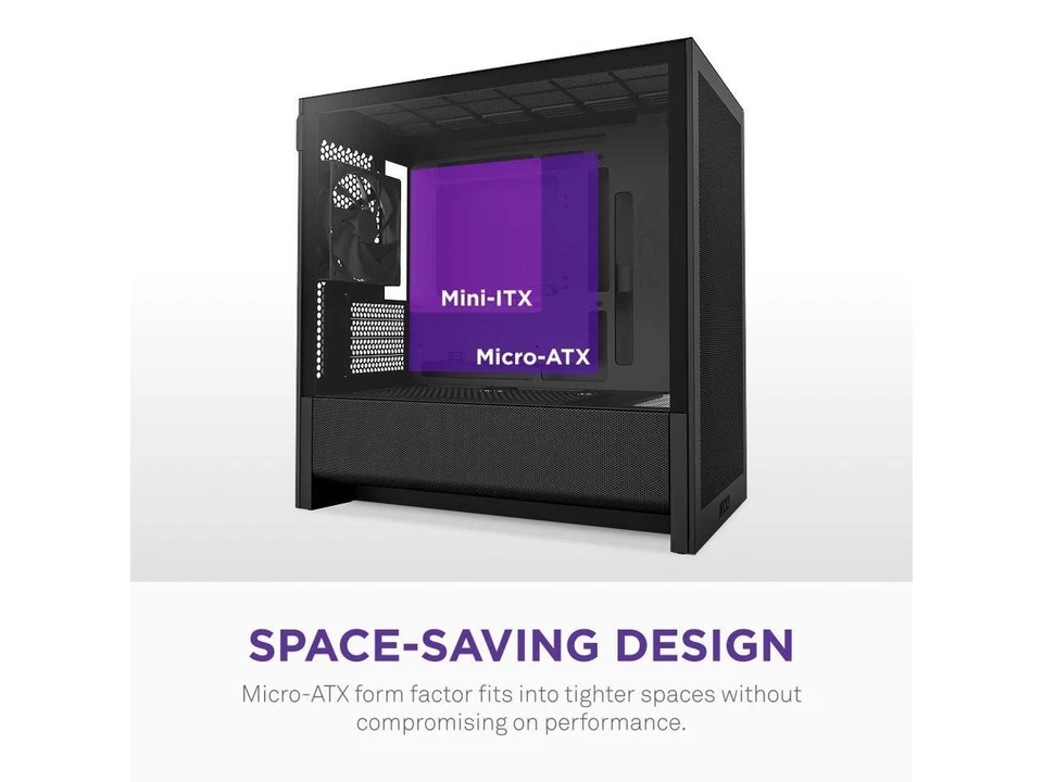 NZXT H3 Flow  Micro-ATX PC Case  Optimized Airflow  Includes 1 x 120mm Rear Fan - Image 3 of 4
