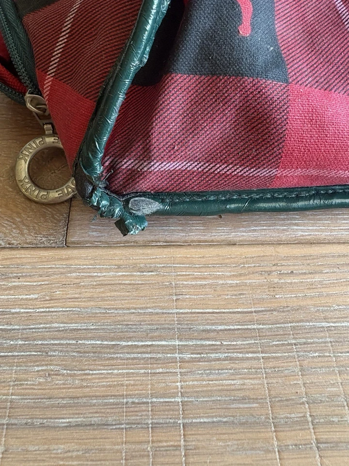 "Bolso de lona VICTORIA'S SECRET Grand Escape rosa a cuadros con ruedas 22""" Foto 2 de 4