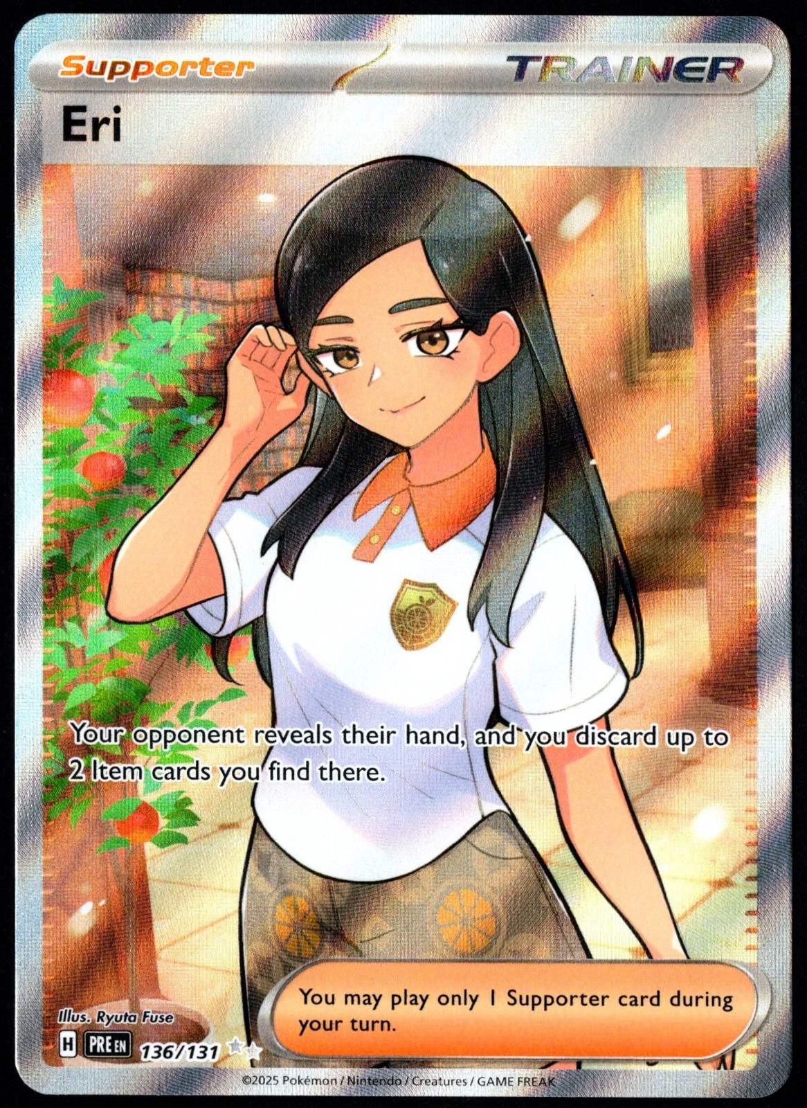 Pokemon TCG Eri 136/131 2025 Prismatic Evolutions Ultra Rare Card - NM
