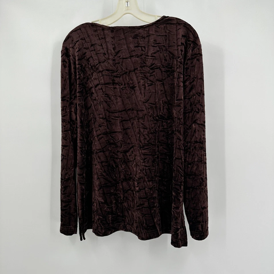 Top Bechamel Mujer Marrón Terciopelo Aplastado Talla L Caprichoso Romántico Retro Artístico Foto 2 de 4