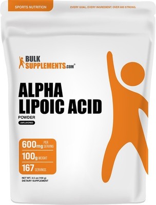 BulkSupplements Alpha Lipoic Acid (ALA) Powder - 600mg per Serving