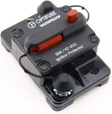 153050 Optifuse Circuit Breaker 42 VDC High Amp 50A Manual Reset WaterProof
