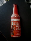 VINTAGE COCA COLA METAL TIN BOTTLE SIGN