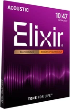 Strings, Acoustic Guitar Strings, 80/20 Bronze with NANOWEB Technology, Longest-