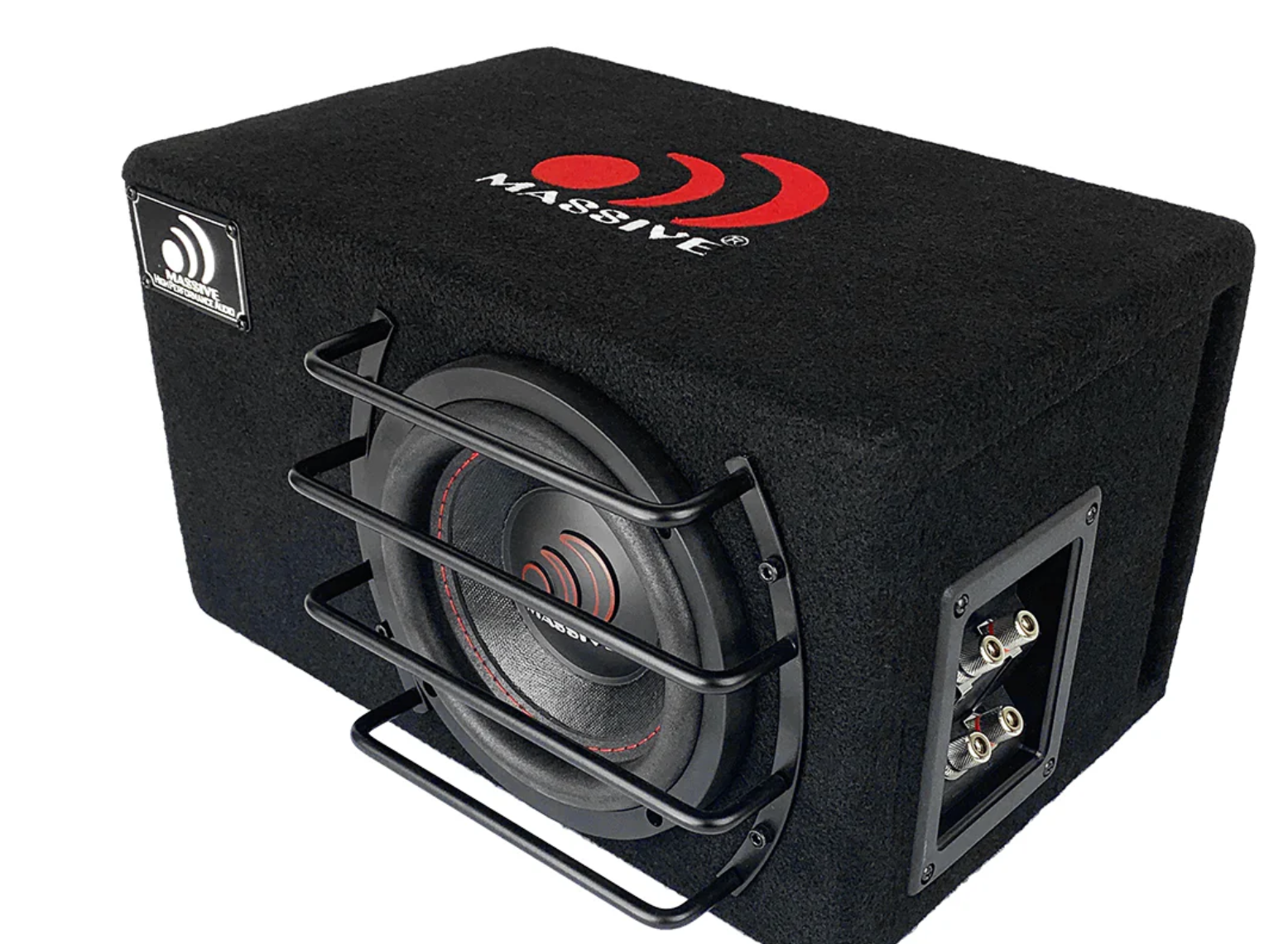 MASSIVE AUDIO BG8 carpeted subwoofer box with 8"" inch 400W RMS 2 ohm CAR AUDIO