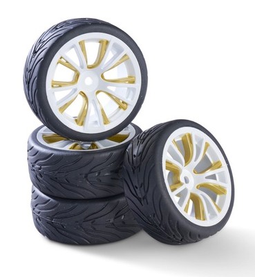 Carson Modelsport 1:10 Räderset ''M-Design'' in weiß/gold 4 St. 500900184