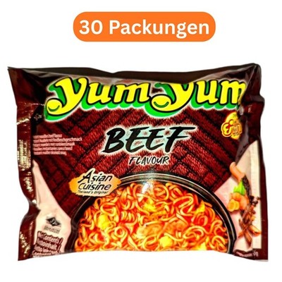 Yum Yum Beef 30er Pack instant Nudeln asiatische Nudelsuppe Rindfleischgeschmack