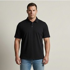 NWOT Unbound Merino Men's Polo Black Size XXL $125 MSRP
