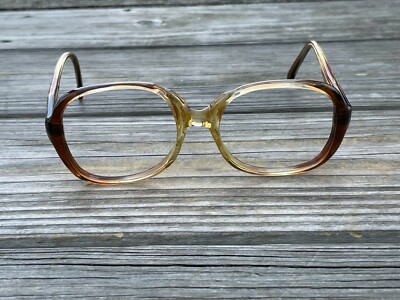 Vintage Eyeglasses Frame Brown Unisex Glasses Frame Z-87 61  display picture 3
