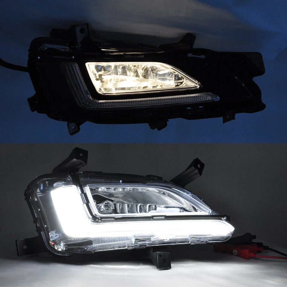Juego de luces antiniebla LED DRL par de luces de conducción para Hyundai Tucson 2019 2020 2021 nuevo Foto 3 de 4