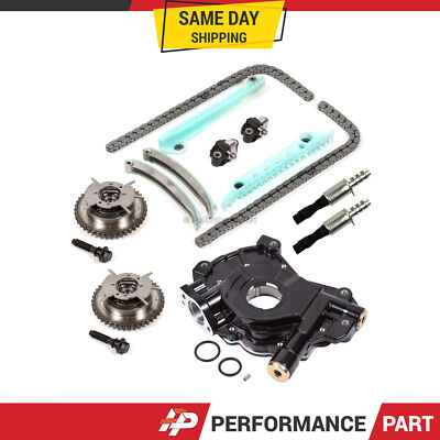 Timing Chain Kit Cam Phaser VCT Selenoid Oil Pump for 05-10 Ford 4.6 TRITON