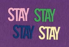 STAY word die cuts scrapbook cards