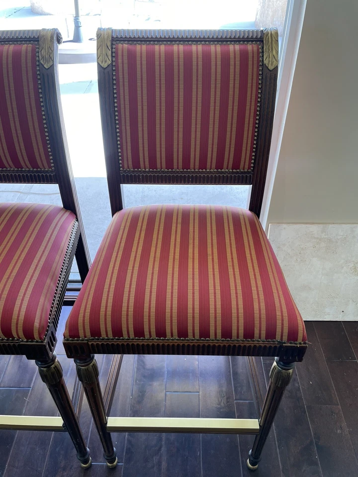 Передние ворота SevenSedie ручной работы французский Людовик XVI император барные стулья красный/золото - Изображение 3 из 4