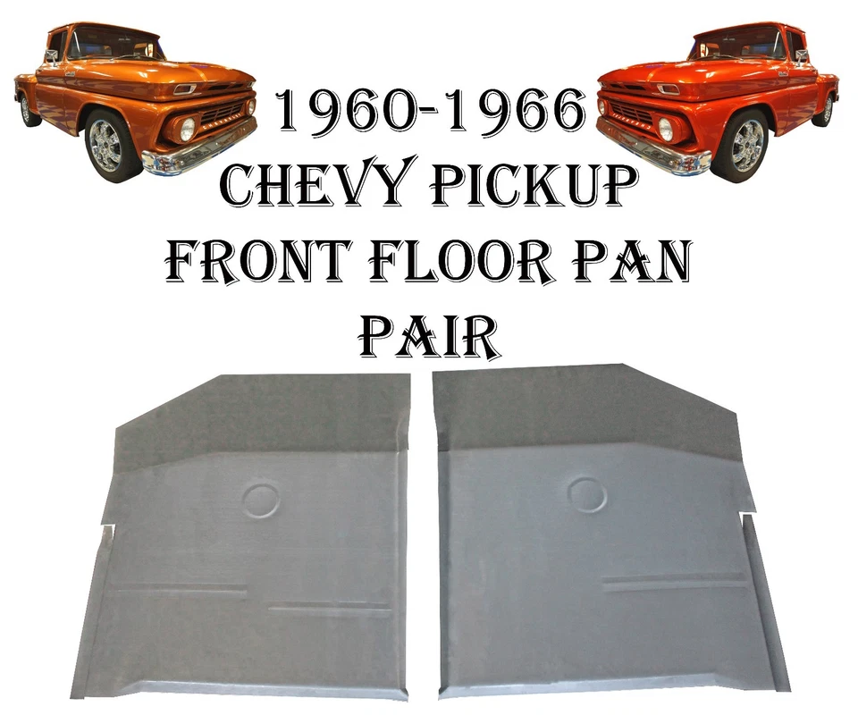 1960-1966 Chevy Pickup Truck FRONT FLOOR PANS & FLOOR SUPPORTS 4 PC. KIT Foto 4 de 4
