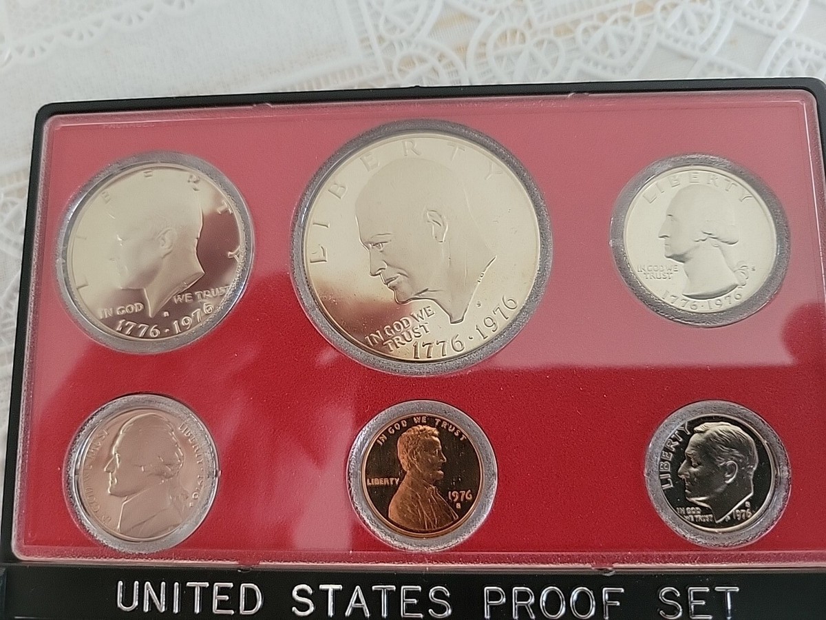 Bicentennial uncirculated proof set 1776-1976 “S” 6 Coin Set with