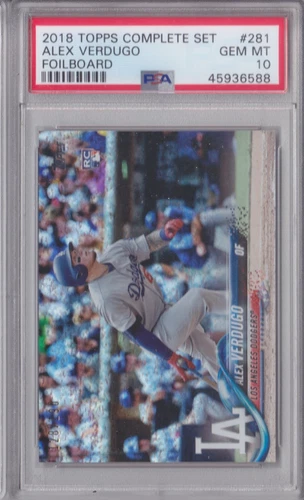 2018 Topps Complete Set Alex Verdugo Foilboard RC #281 PSA 10 Foil Board Low Pop