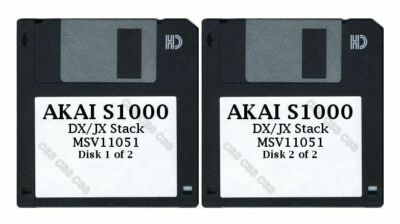 Akai S1000 Set of Two Floppy Disks DX JX Stack MSV11051 | eBay