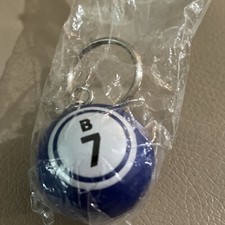 7 Ball Mini Pool Ball Keychain - NEW- HTF- Great For Billiard Player