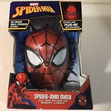 Marvel Spider-Man Mask LiL 3D LED Plug-in Night Light-Auto On/Off  Free Sticker