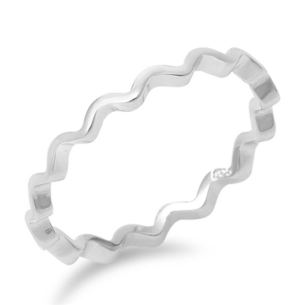 指輪・リング BLENDOFF Eternity Loop Ring Silver 925 Eternity Wave Stackable Fashion Ring New .925 Sterling