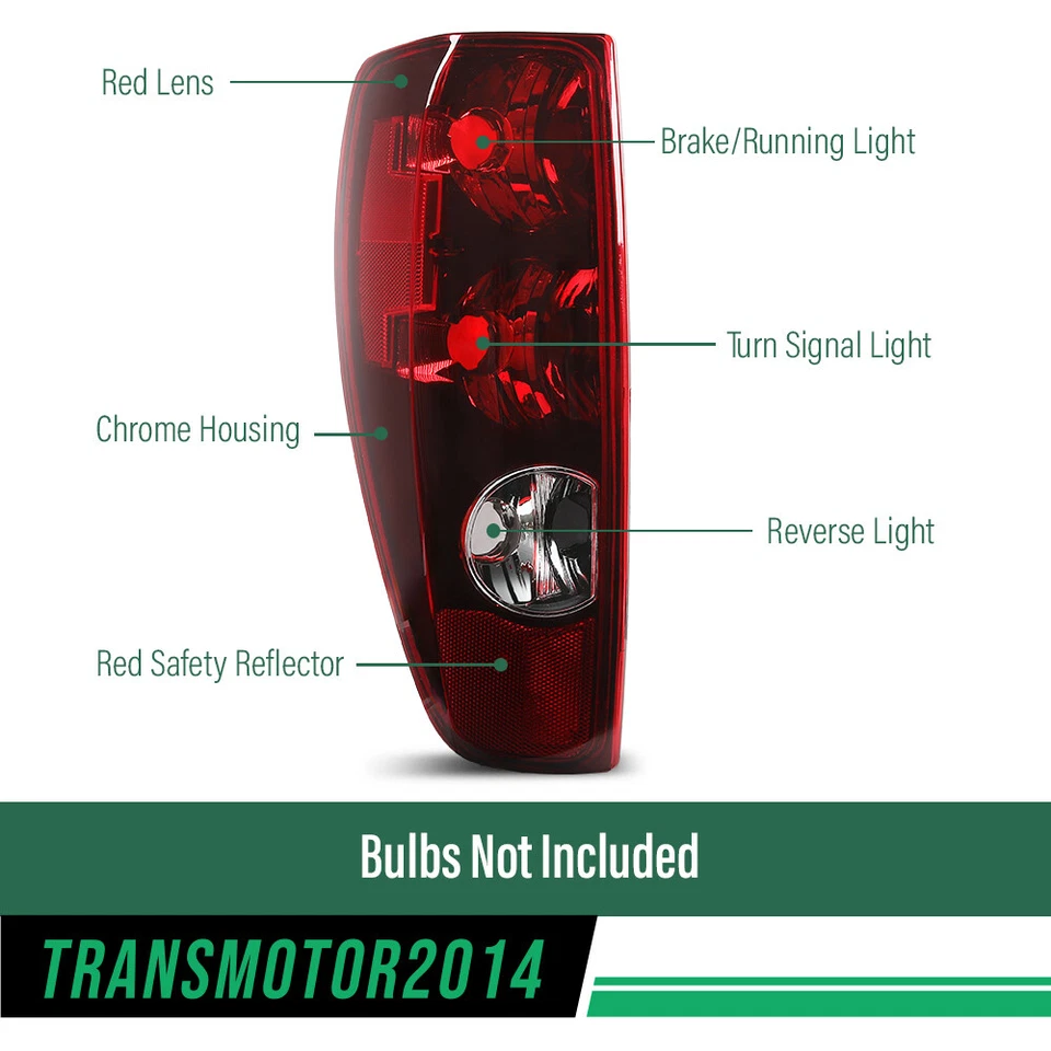 Fit For 2004-12 Chevy Colorado GMC Canyon Black Housing Headlights & Tail lights - Image 4 of 4