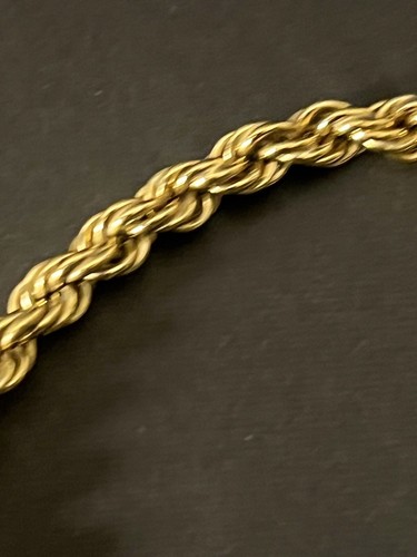 MERIK 1-20 12k Yellow Gold FIlled 4-5mm Gradual Rope Bracelet 8.5" Length - Picture 10 of 15