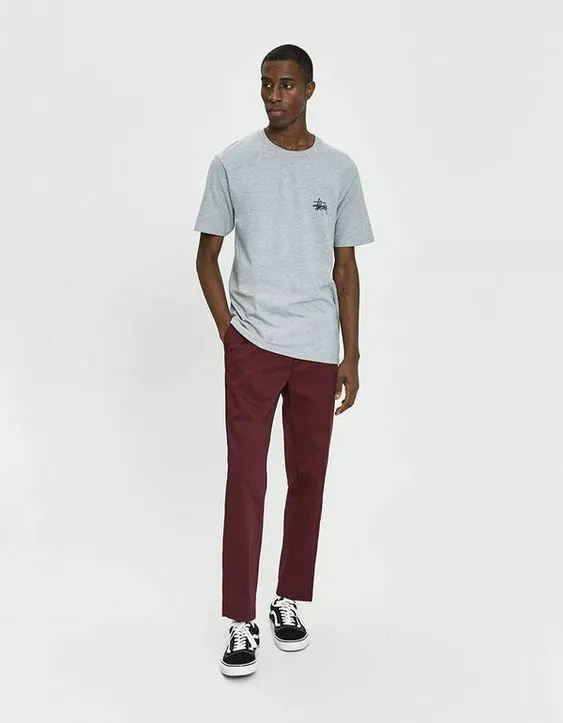 PANTALON STUSSY HANK VIN 116341 HOMME TAILLE 32 NEUF AVEC ÉTIQUETTES SUPREME