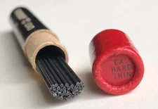 Vintage EVERSHARP Mechanical Pencil Lead EXTRA HARD Black .9mm NOS 36pk Tube USA