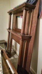 Antique Oak Wooden Fireplace Mantel Excellent Condition Ebay