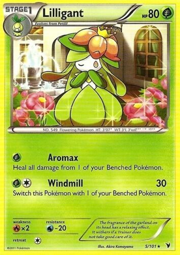 POKEMON CARD LILLIGANT 5/101 NO 549 FLOWERING POKEMON TCG CCG