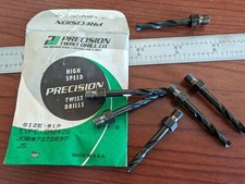 #19 AIRCRAFT DRILL BIT 1/4-28 THREADED SHANK, 6 pack, Made in USA