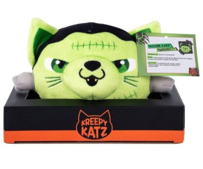 KREEPY KATZ KATZ KATZ KATZENTOILETTE FRANKENKITTY KINDER HALLOWEEN 10cm WEICHES PLÜSCHTIER NEU!