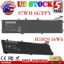 6GTPY H5H20 RRCGW Battery for Dell XPS 15 9570 9560 9550 7590 Precsion 5530 5520