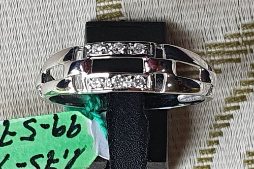 Bague Or Blanc 18 Carats Avec Zirconites – Taille 15, Poids 1,95g, Neuf Avec étiquettes
