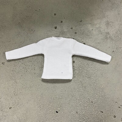 MO-LT-WH: 1/12 White long sleeve shirt for 6'' Slim action figure body