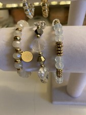 Set Of 3 Stretchy Bead Bracelets