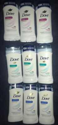3X Dove Antiperspirant Deodorant 24-Hour (& All Day) Protection 2.6 Oz Lot of 3