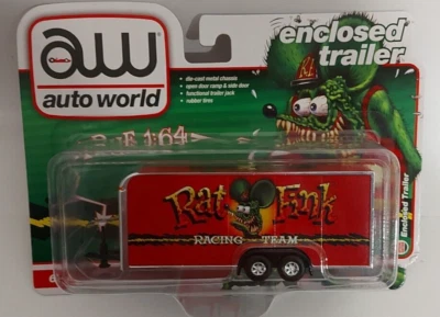 AUTO WORLD ENCLOSED TRAILER / ANHÄNGER SCALE 1:64 SPECIAL EDITION