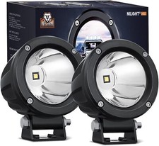 Nilight Motorcycle Led Pods 2PCS 3" Spot Round Led Offroad Fog Light 1065LM