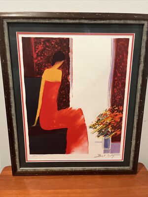  Musique de Fleurs  Emile Bellet Lithograph. Signed & # 140/300. 13 3-8  X 11 