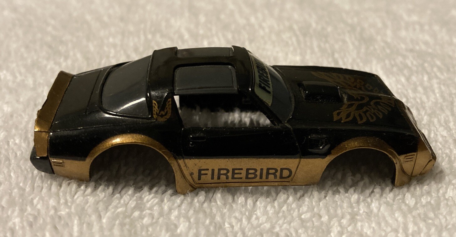 VINTAGE TOMY AURORA AFX 1979 PONTIAC FIREBIRD BLACK AND GOLD HO SLOT CAR BODY
