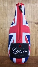 Lanson Champagner Flaschenjacke Kühlhülle British Union Jack Print