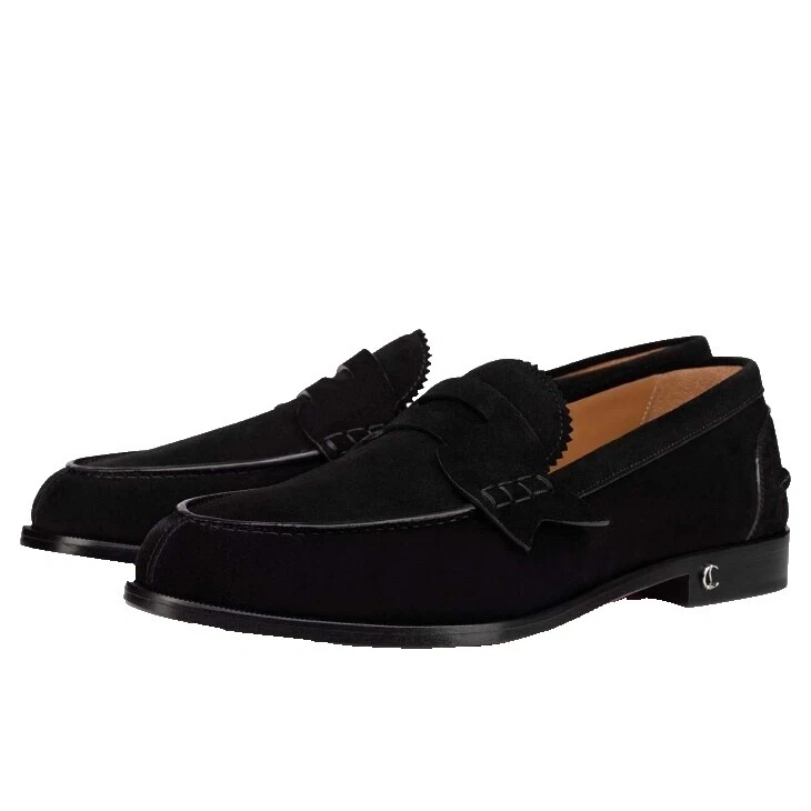 Sapatos sociais masculinos femininos Christian Louboutin de camurça