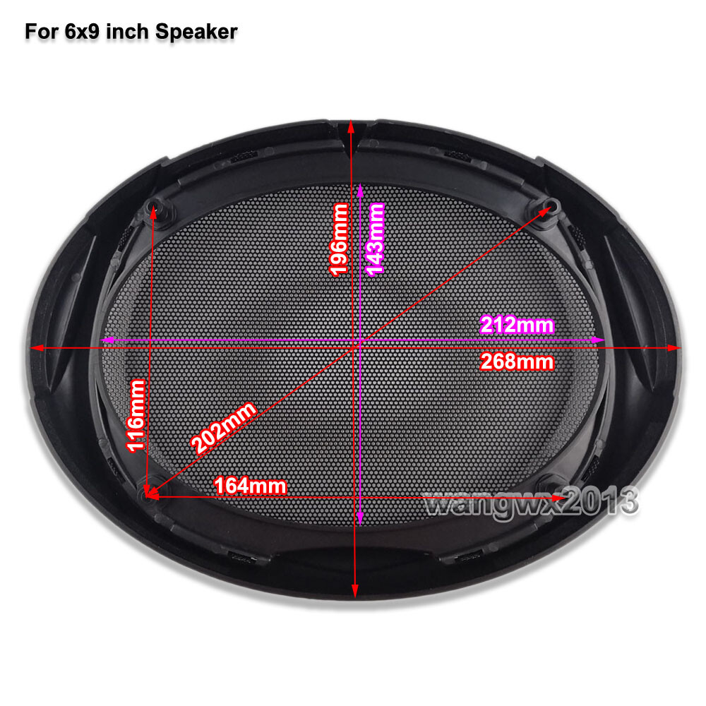 2pcs 6"x9" 6x9 inch Speaker Cover Decorative Circle Metal Mesh Grille