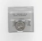 1964  USA, Washington, Quarter Dollar, Dbl Die Reverse