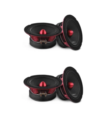 4x DS18 PRO-X6.4BM 6.5" Midrange Speakers 500W Max Loudspeaker With Bullet 4 Ohm